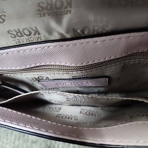 Michael Kors Jet Set Convertible Crossbody Bag Vanilla Pink Women's Gold Accent - Picture 9 of 9